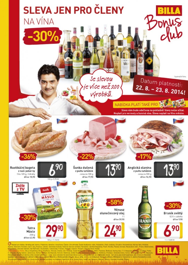 leták Billa velký od 20.8.2014 strana 1 leták Billa velký od 20.8.2014 strana 1