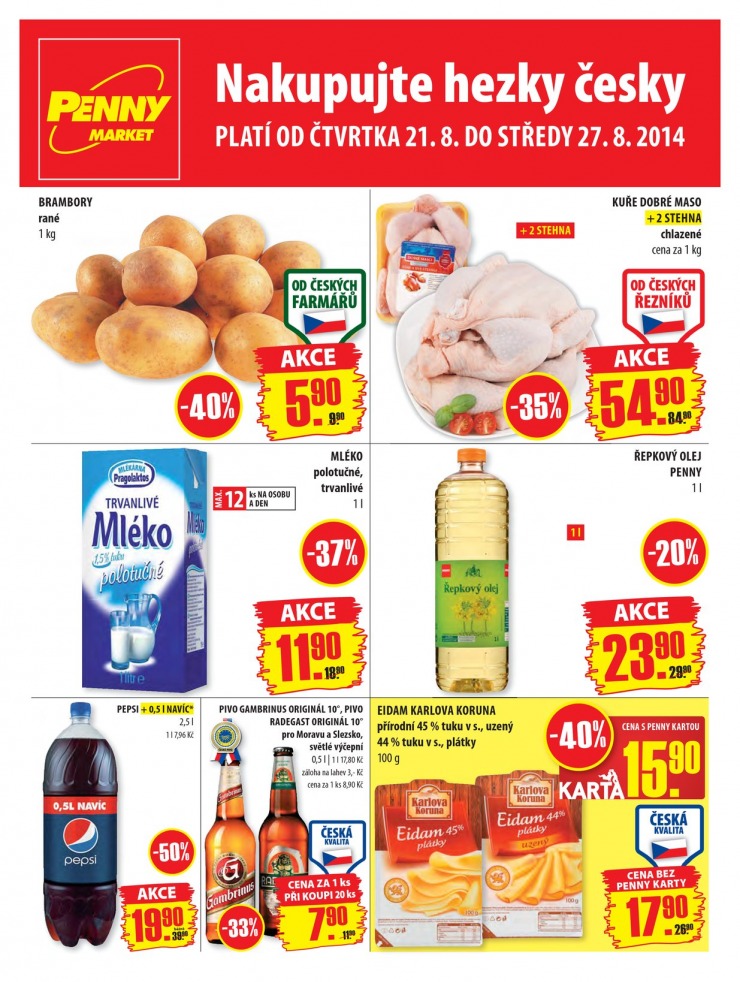 leták Penny Aktuální nabídka od 21.8.2014 strana 1 leták Penny Aktuální nabídka od 21.8.2014 strana 1