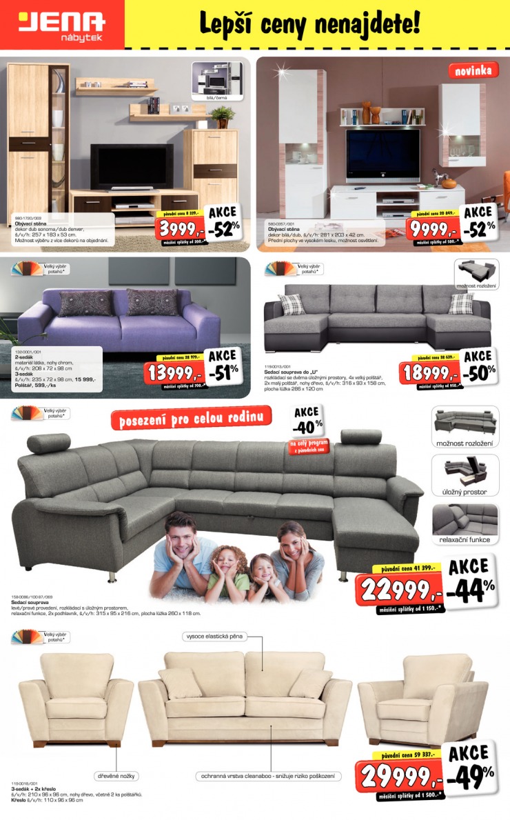 leták Jena nábytek Aktuální leták od 20.8.2014 strana 1 leták Jena nábytek Aktuální leták od 20.8.2014 strana 1