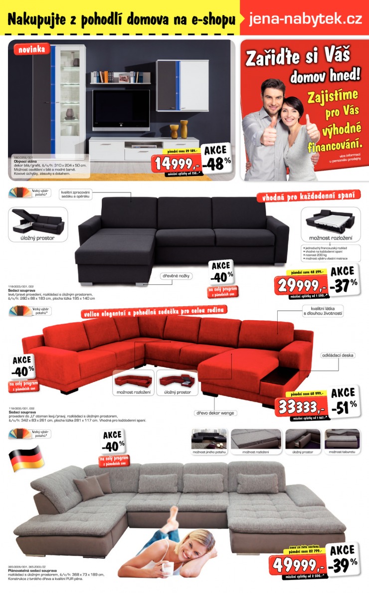 leták Jena nábytek Aktuální leták od 20.8.2014 strana 1 leták Jena nábytek Aktuální leták od 20.8.2014 strana 1