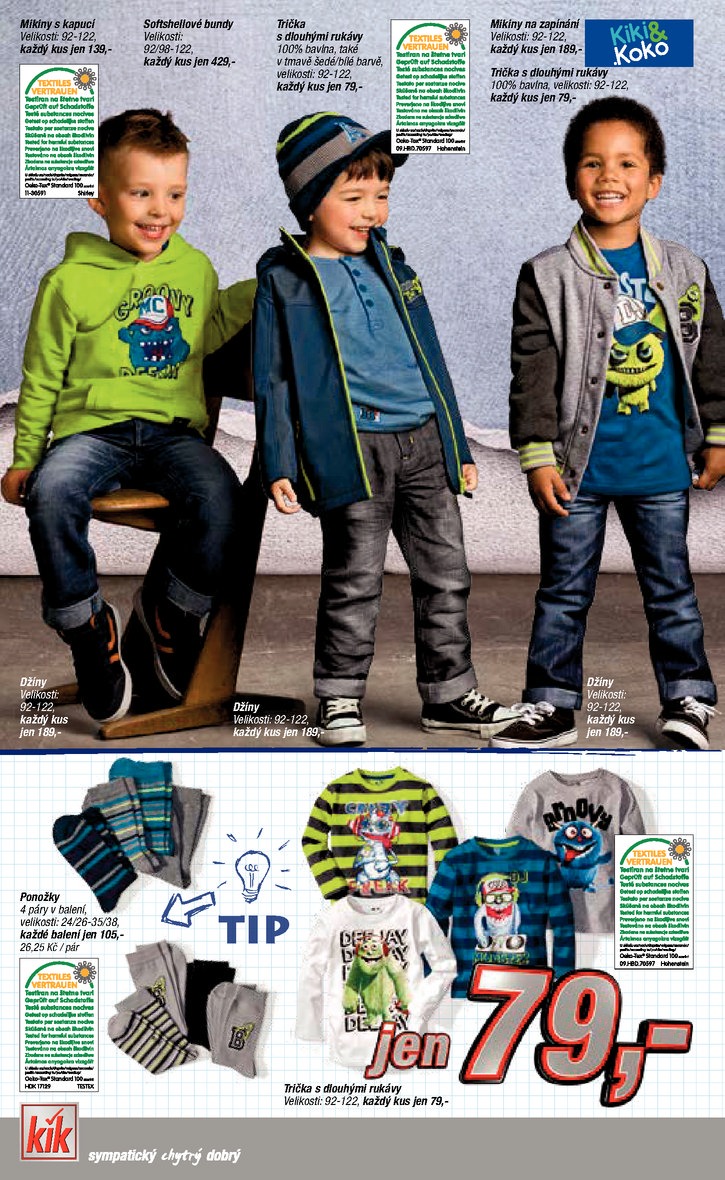 let�k Kik textil Prospekt od 20.8.2014 strana 1