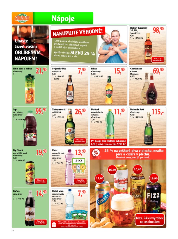 leták Globus Naše noviny od 21.8.2014 strana 1 leták Globus Naše noviny od 21.8.2014 strana 1