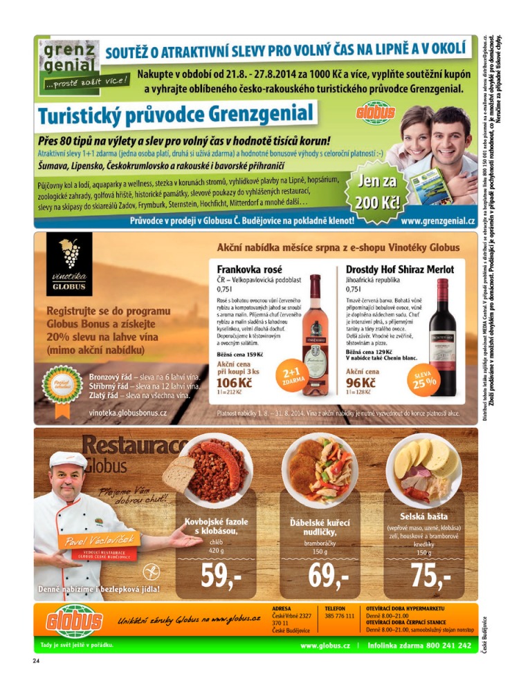 leták Globus Naše noviny od 21.8.2014 strana 1 leták Globus Naše noviny od 21.8.2014 strana 1