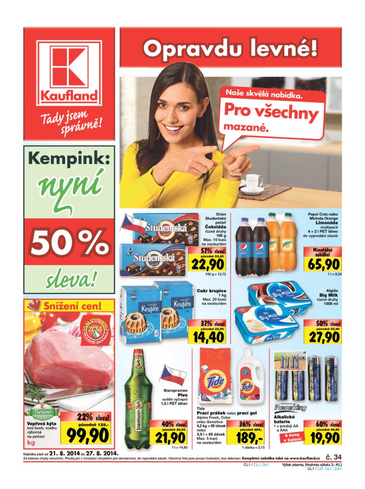 letk Kaufland Aktuln nabdka od 21.8.2014 strana 1