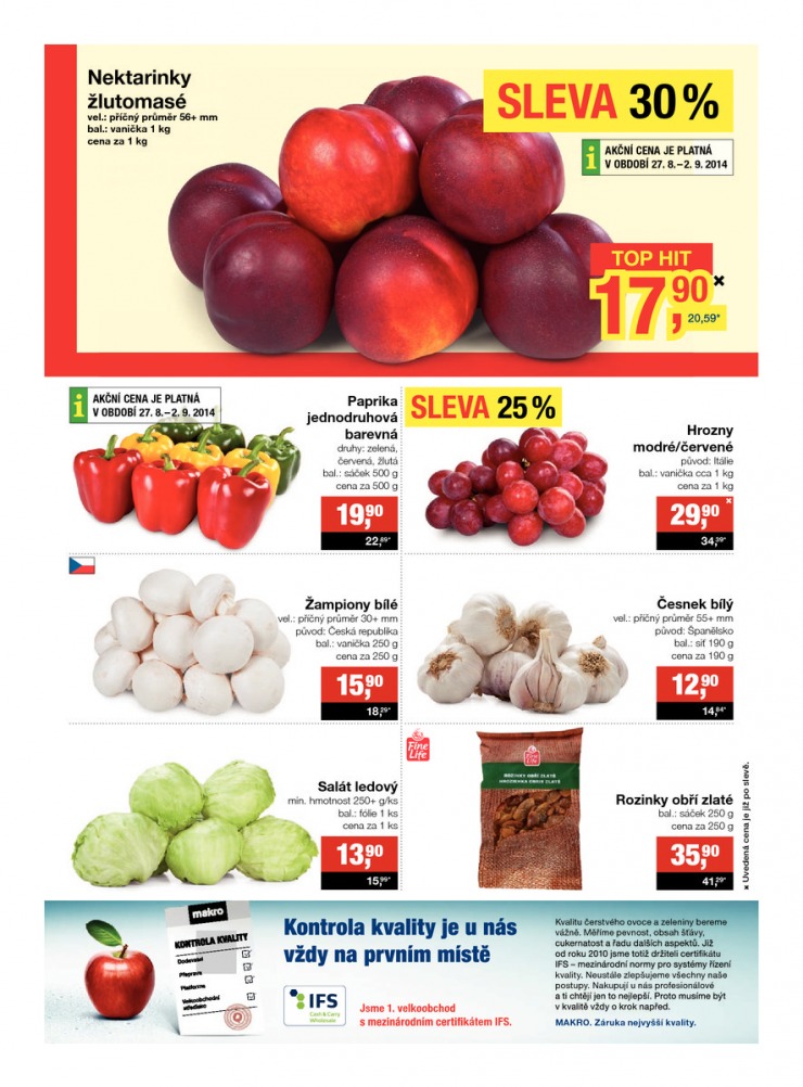 leták Makro Potraviny od 27.8.2014 strana 1 leták Makro Potraviny od 27.8.2014 strana 1