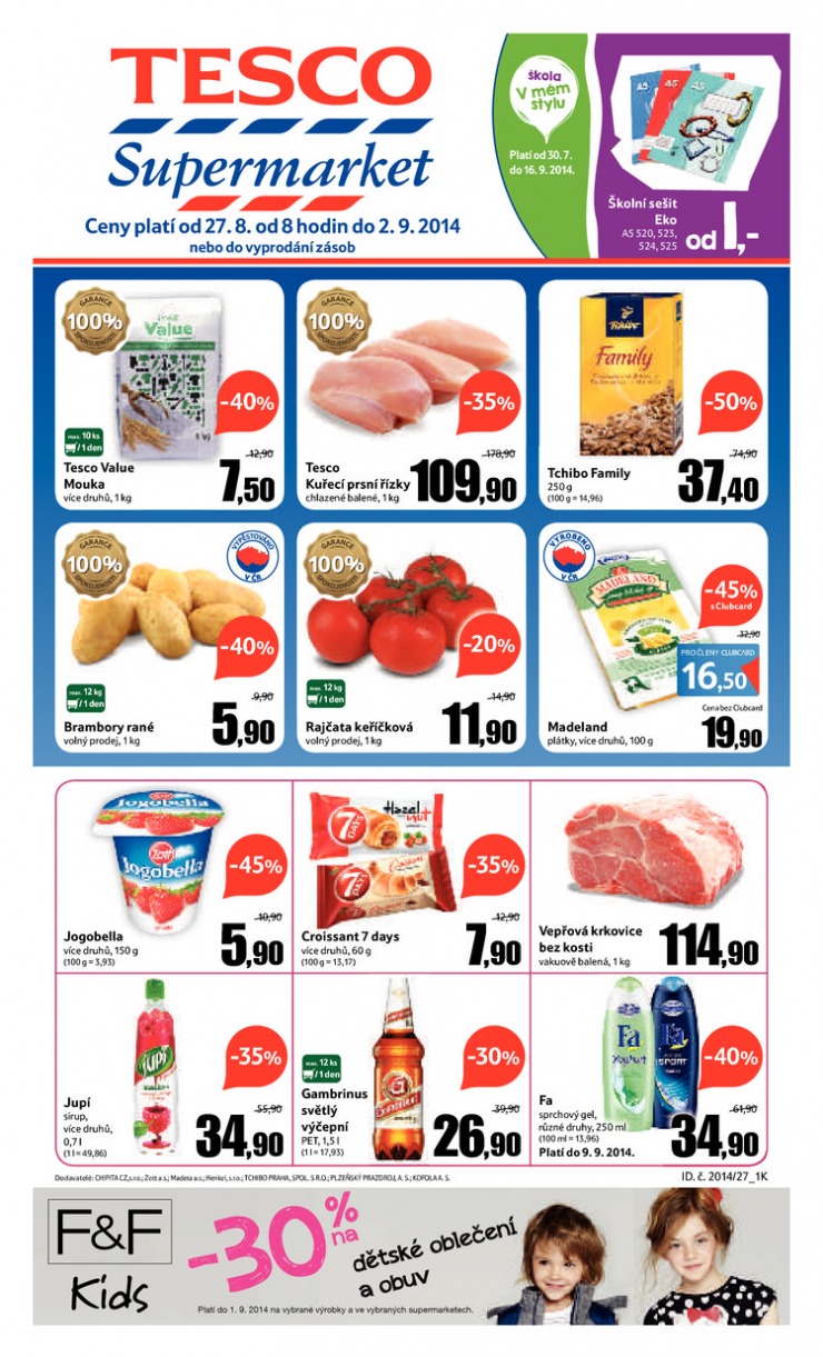 letk Tesco supermarkety od 27.8.2014 strana 1