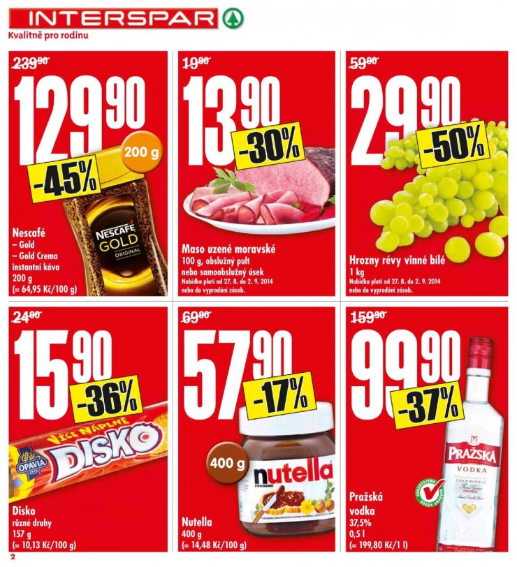 leták Interspar Akční nabídka od 27.8.2014 strana 1 leták Interspar Akční nabídka od 27.8.2014 strana 1