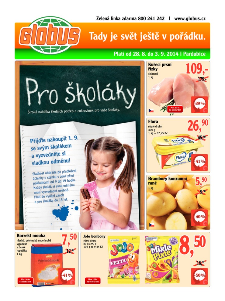 leták Globus Naše noviny od 28.8.2014 strana 1 leták Globus Naše noviny od 28.8.2014 strana 1