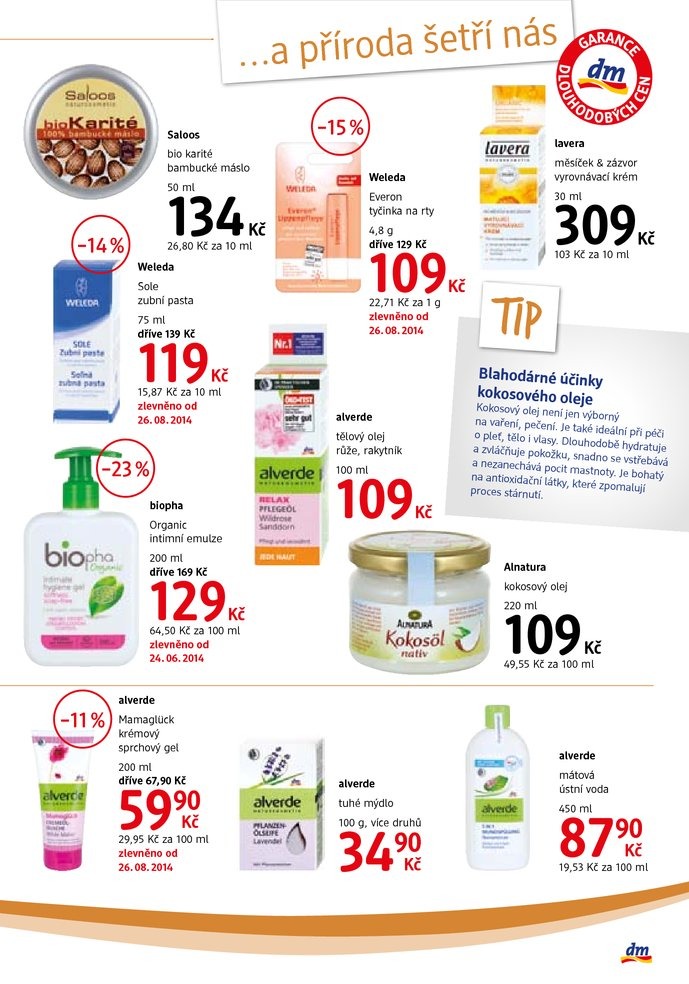 let�k DM drogerie Journal od 27.8.2014 strana 1