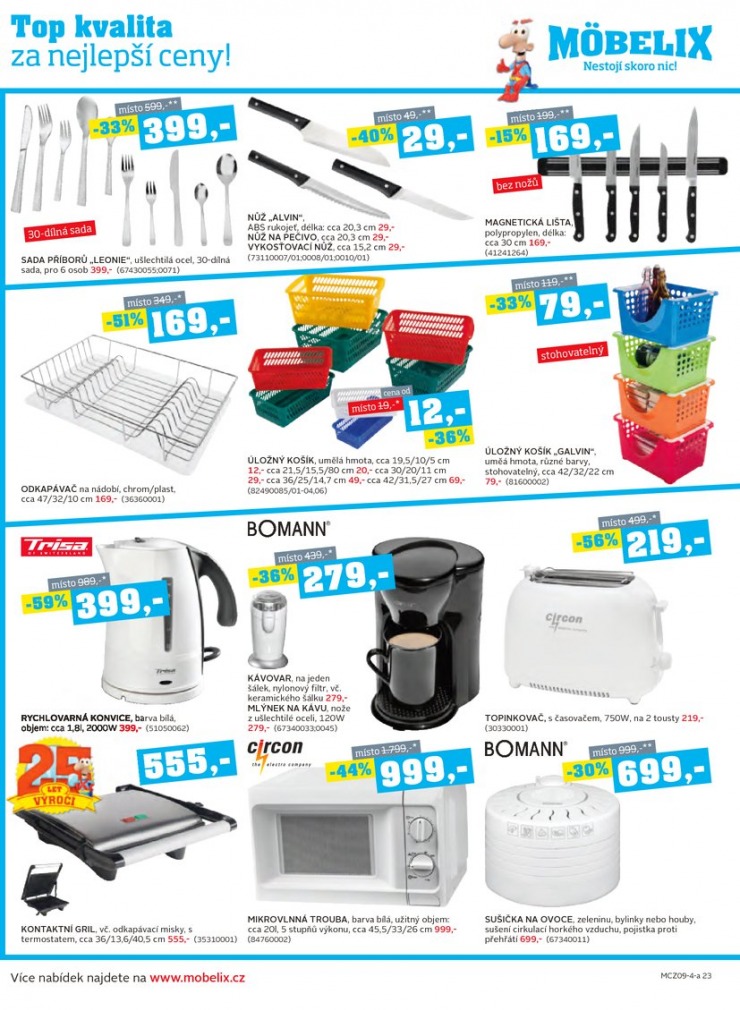 let�k Mobelix Aktu�ln� prospekt od 1.9.2014 strana 1