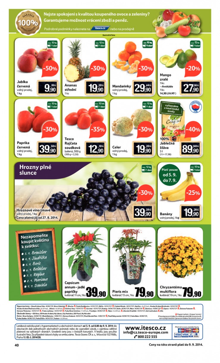 leták Tesco velké hypermarkety od 3.9.2014 strana 1 leták Tesco velké hypermarkety od 3.9.2014 strana 1