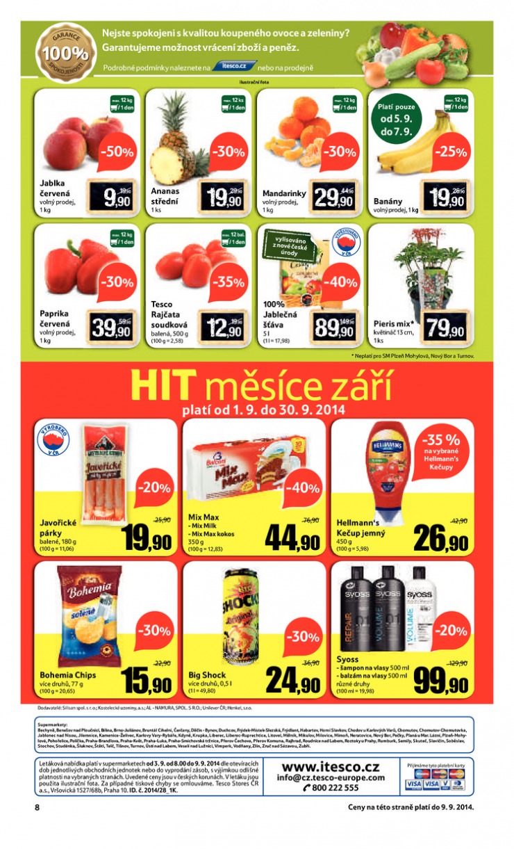 leták Tesco supermarkety od 3.9.2014 strana 1 leták Tesco supermarkety od 3.9.2014 strana 1