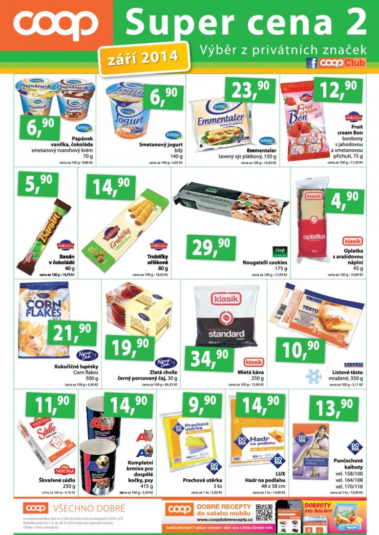 leták COOP Terno od 3.9.2014 strana 1 leták COOP Terno od 3.9.2014 strana 1