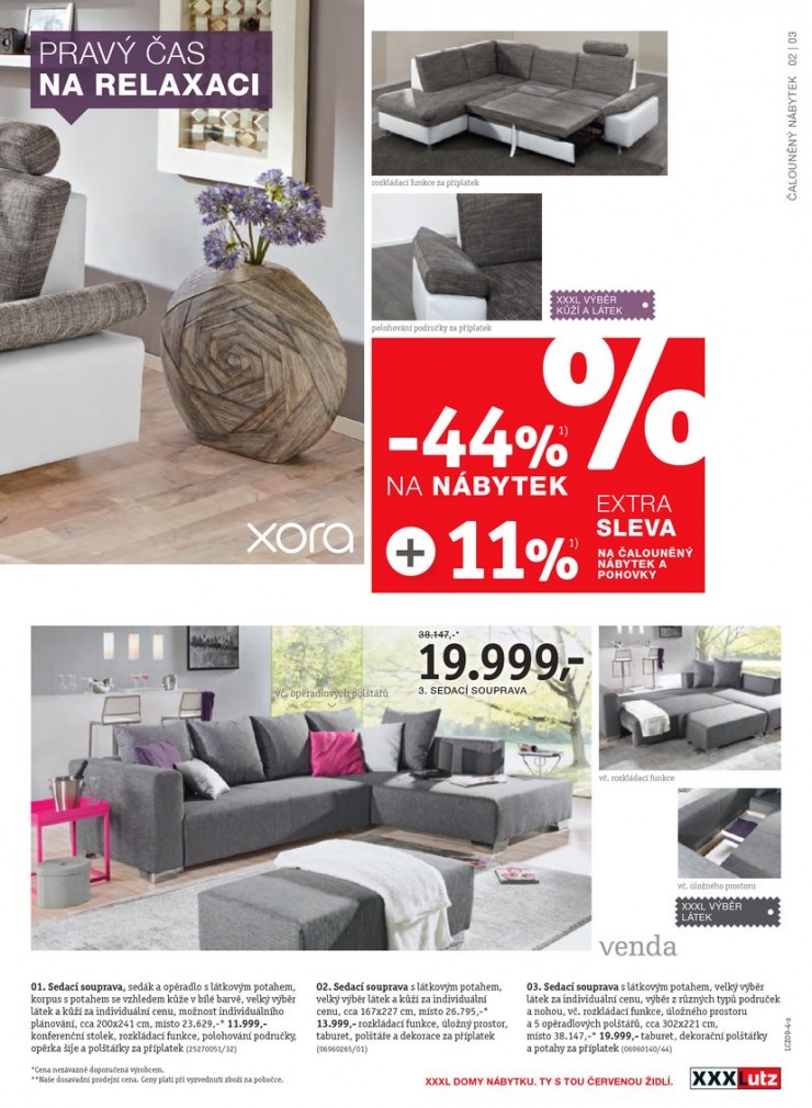 leták XXXLutz Sedací soupravy od 1.9.2014 strana 1 leták XXXLutz Sedací soupravy od 1.9.2014 strana 1