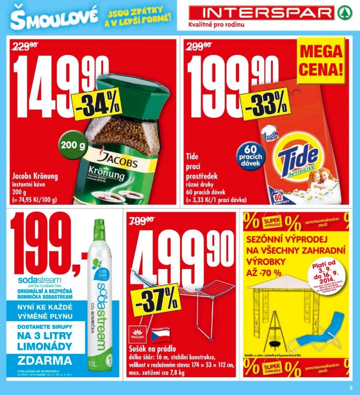 leták Interspar Akční nabídka od 3.9.2014 strana 1 leták Interspar Akční nabídka od 3.9.2014 strana 1