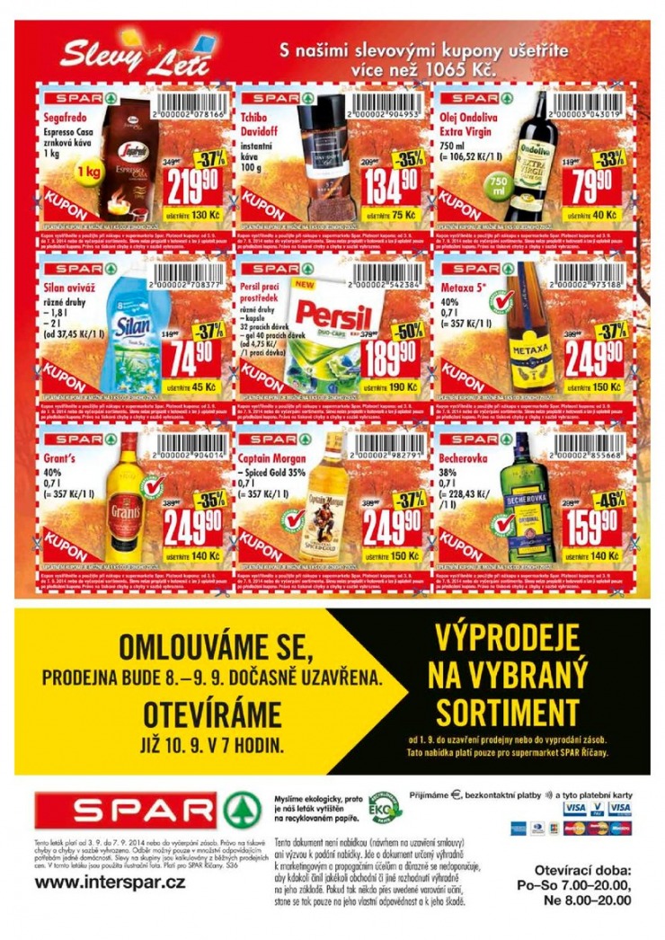 leták Interspar nabídka Spar od 3.9.2014 strana 1 leták Interspar nabídka Spar od 3.9.2014 strana 1