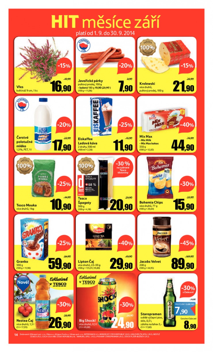 leták Tesco OD od 10.9.2014 strana 1 leták Tesco OD od 10.9.2014 strana 1