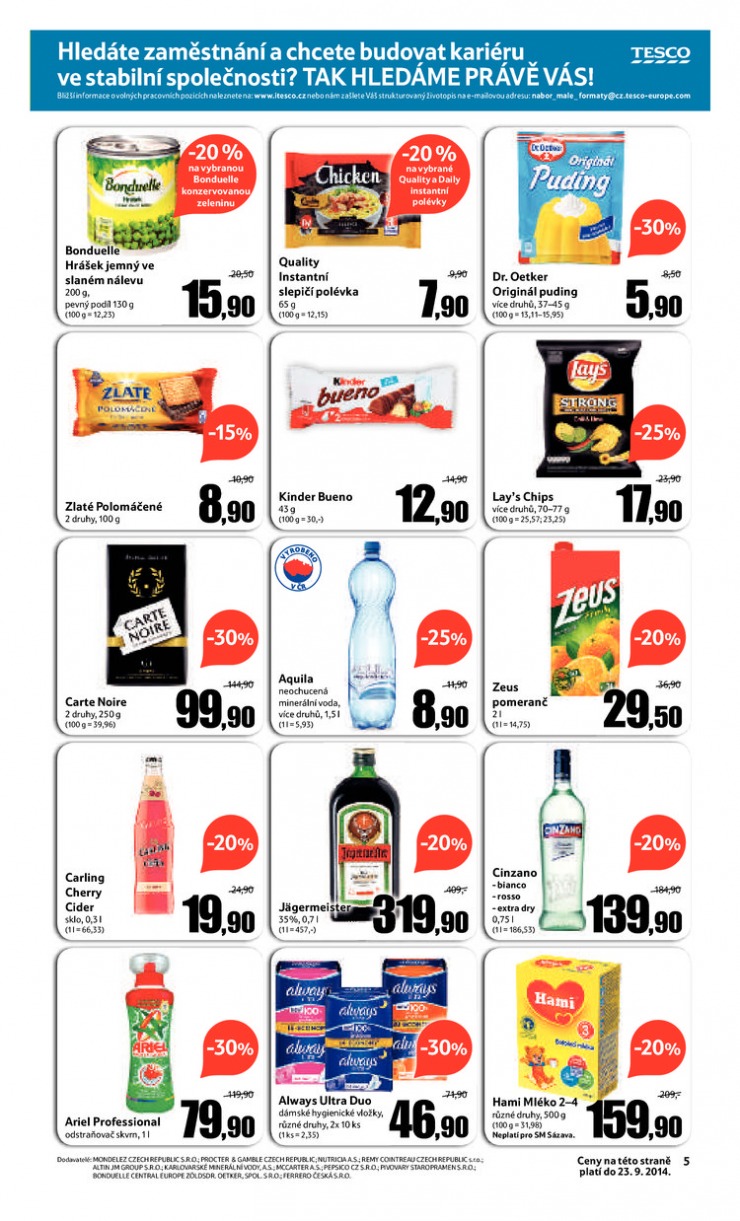 let�k Tesco supermarkety od 10.9.2014 strana 1