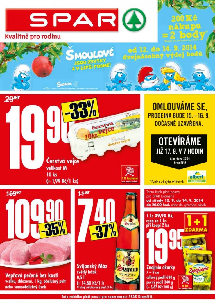 leták Interspar nabídka Spar od 10.9.2014 strana 1 leták Interspar nabídka Spar od 10.9.2014 strana 1