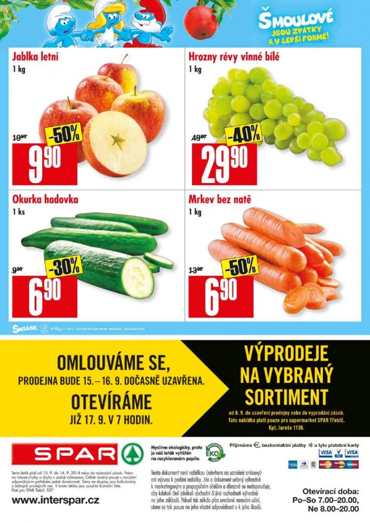 leták Interspar nabídka Spar od 10.9.2014 strana 1 leták Interspar nabídka Spar od 10.9.2014 strana 1