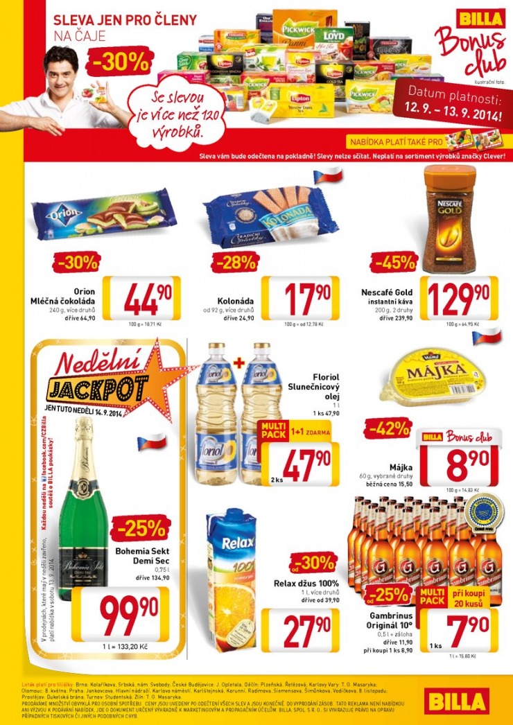 leták Billa malý od 10.9.2014 strana 1 leták Billa malý od 10.9.2014 strana 1
