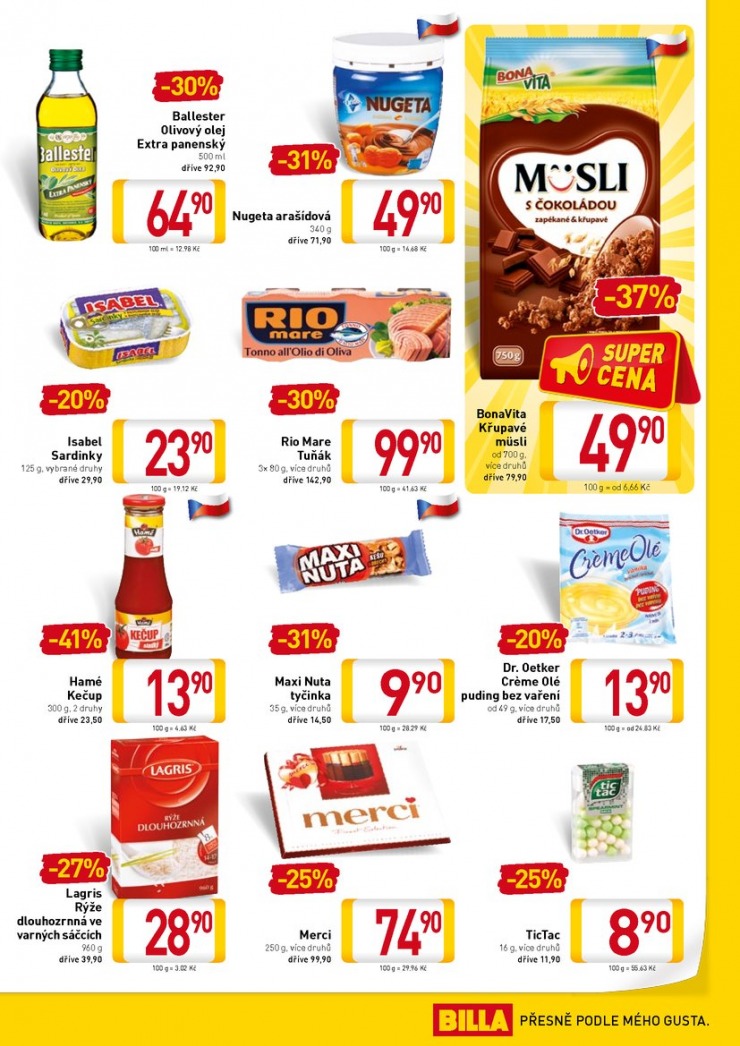 let�k Billa vybran� prodejny od 10.9.2014 strana 1