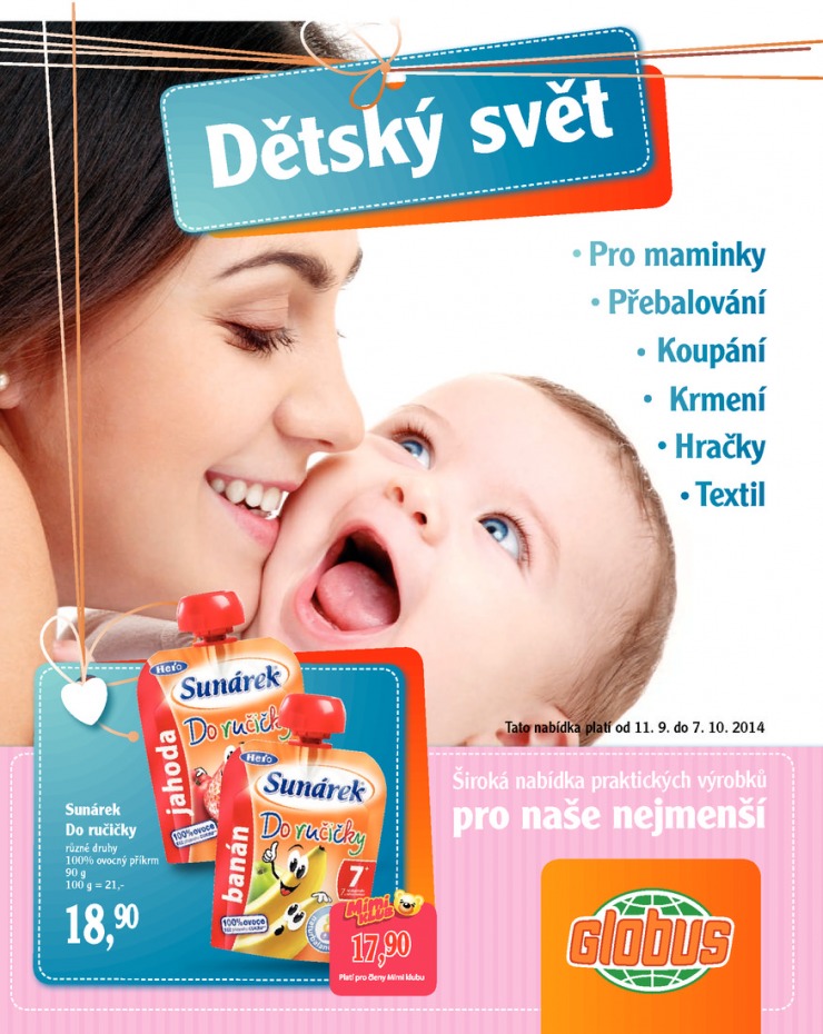 leták Globus Dětský katalog od 11.9.2014 strana 1