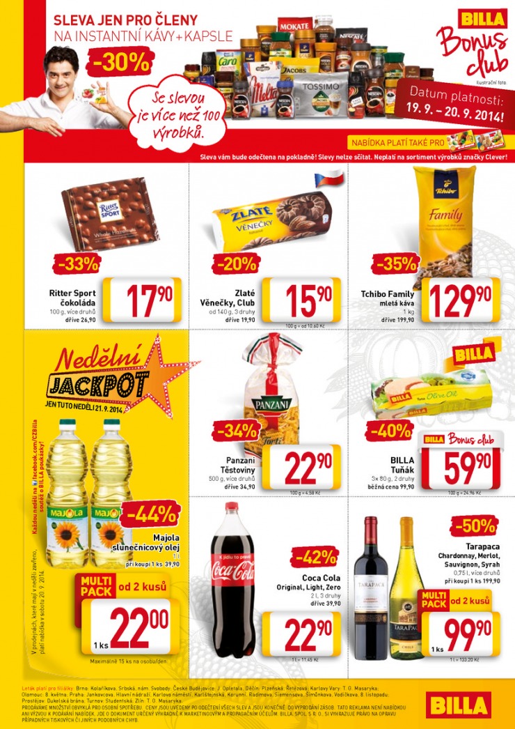 leták Billa malý od 17.9.2014 strana 1 leták Billa malý od 17.9.2014 strana 1