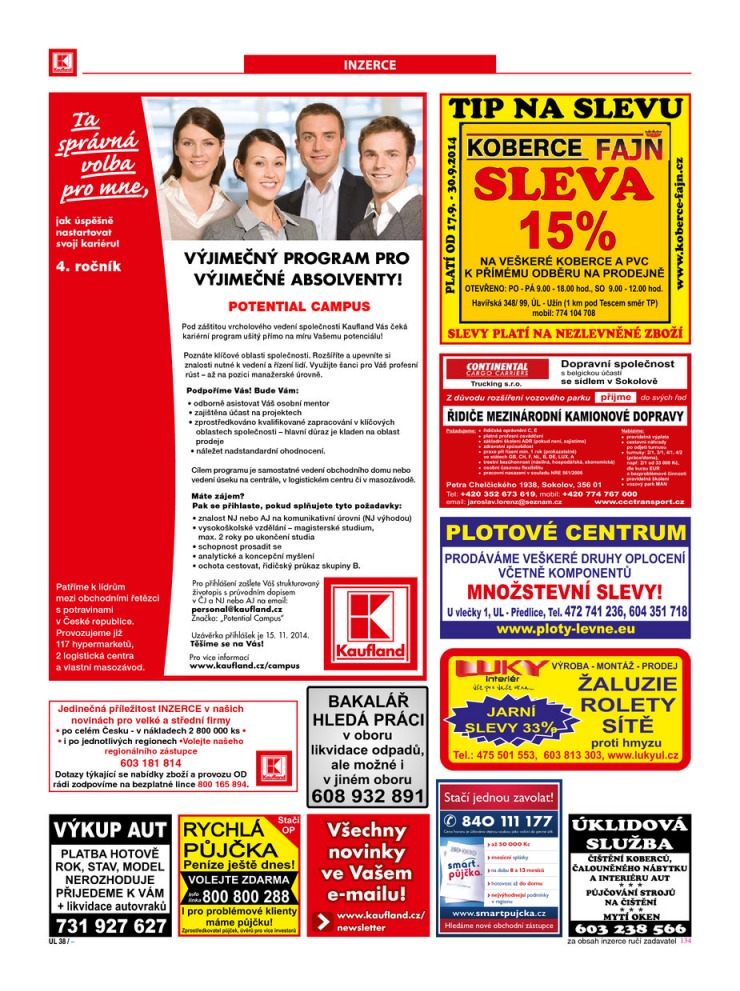 leták Kaufland Aktuální nabídka od 18.9.2014 strana 1 leták Kaufland Aktuální nabídka od 18.9.2014 strana 1