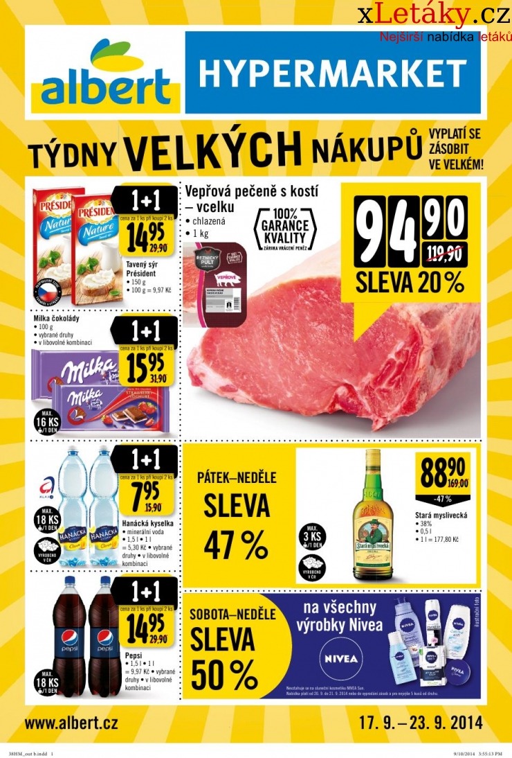 leták Albert Hypermarket veľký leták strana 1 leták Albert Hypermarket veľký leták strana 1