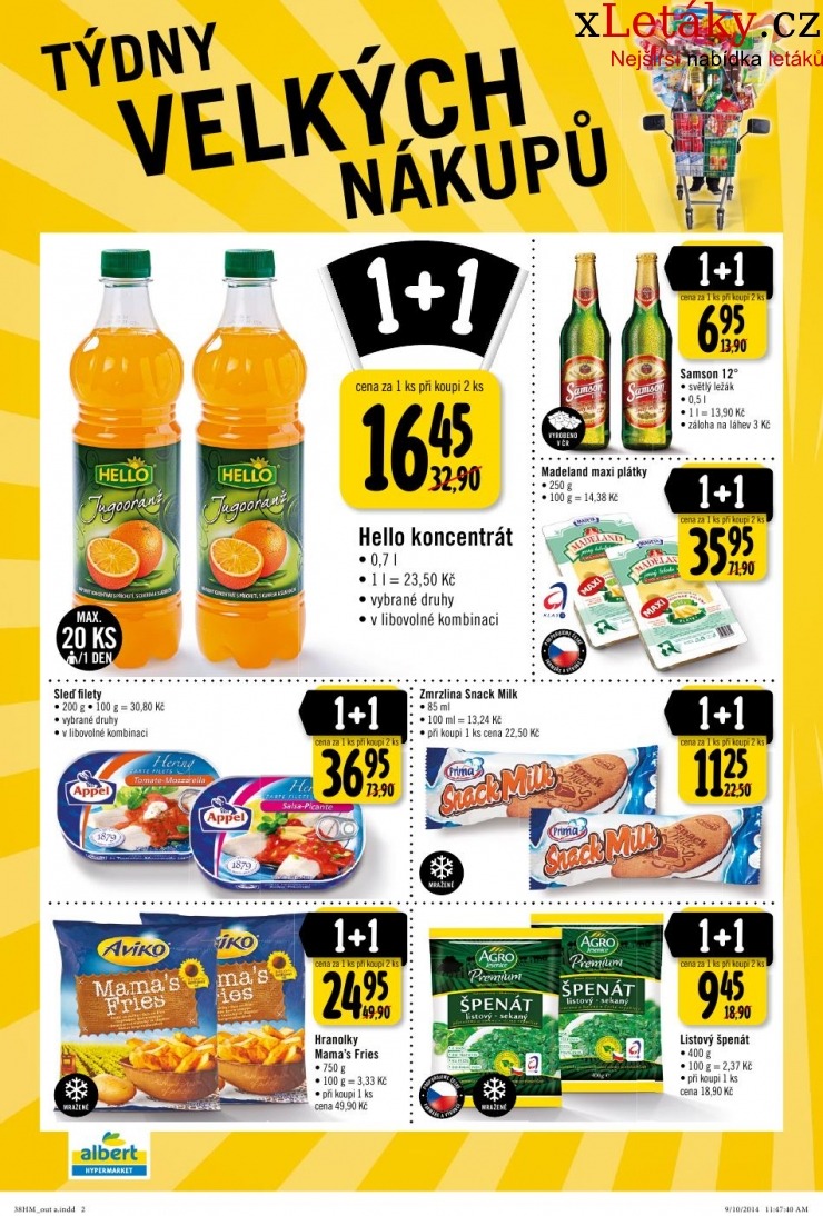 leták Albert Hypermarket veľký leták strana 1 leták Albert Hypermarket veľký leták strana 1
