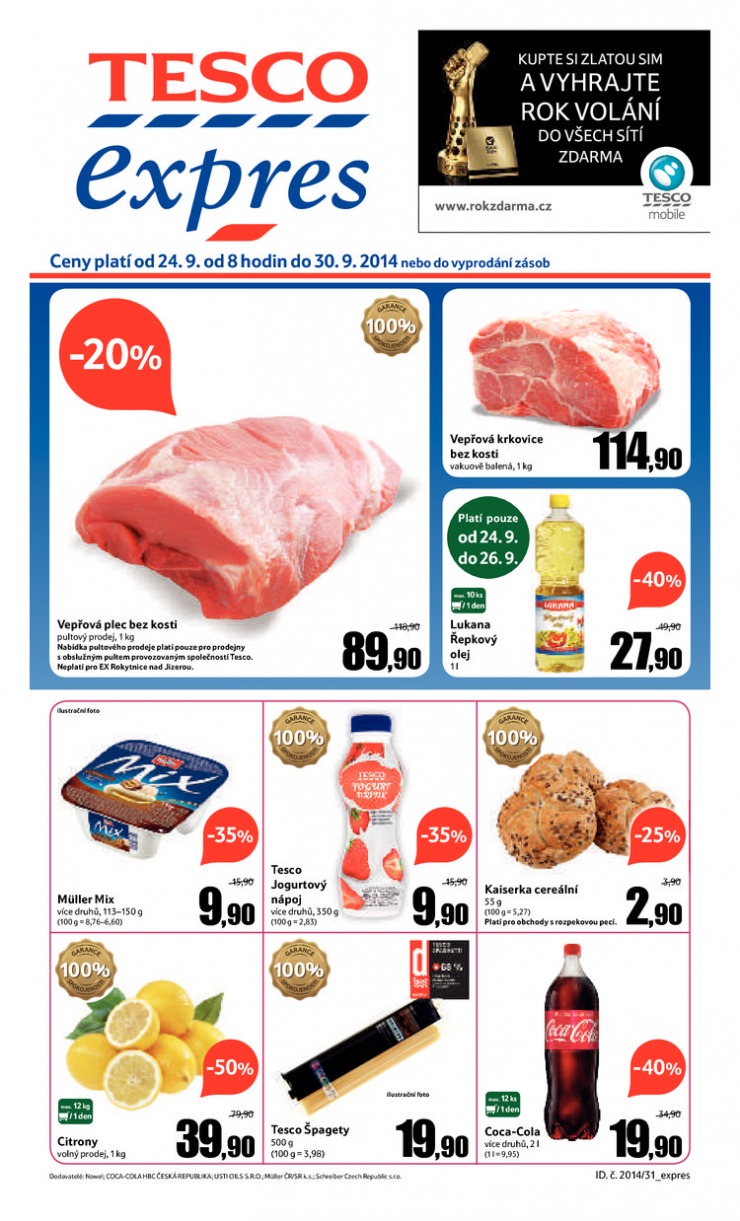 letk Tesco Expres obchody od 24.9.2014 strana 1