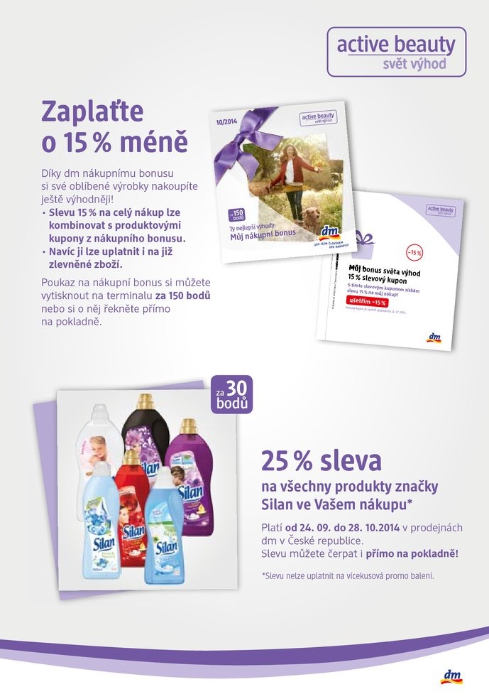 leták DM drogerie Journal 2. část od 24.9.2014 strana 1 leták DM drogerie Journal 2. část od 24.9.2014 strana 1