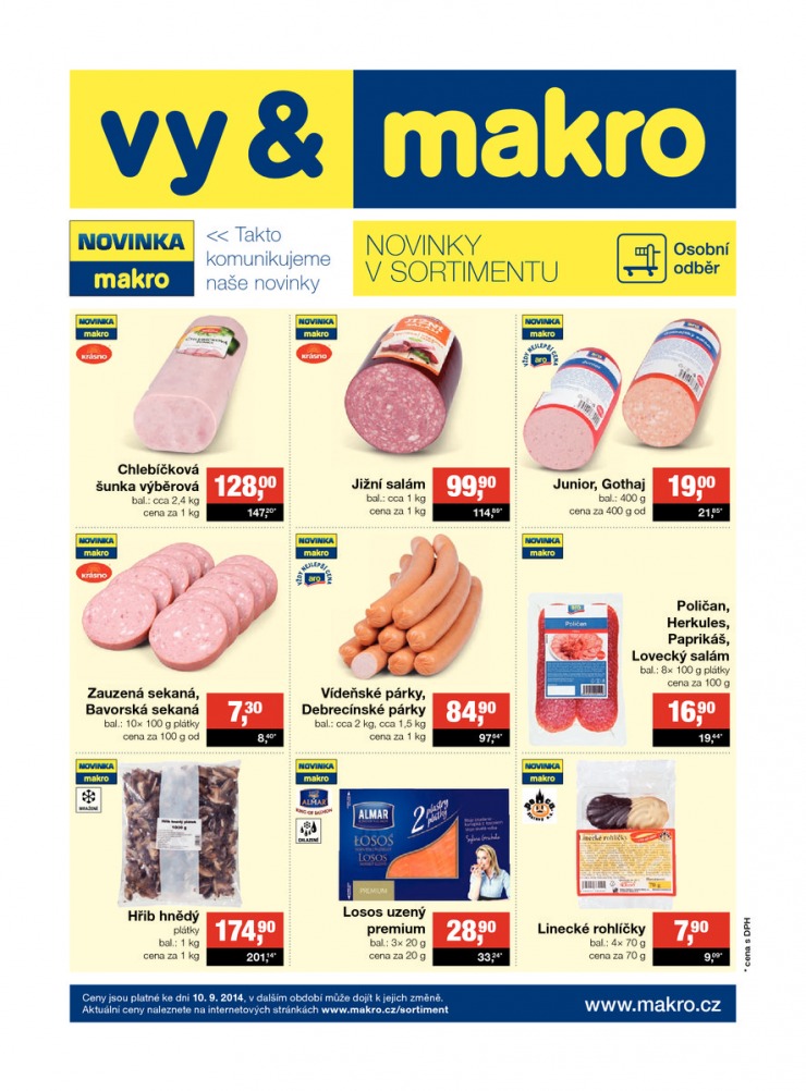 letk Makro Novinky v sortimentu od 24.9.2014 strana 1