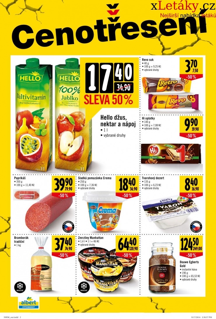 leták Albert Hypermarket veľký leták strana 1 leták Albert Hypermarket veľký leták strana 1