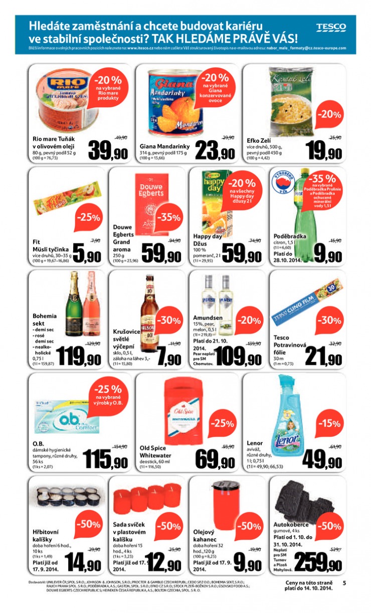 leták Tesco supermarkety od 1.10.2014 strana 1 leták Tesco supermarkety od 1.10.2014 strana 1