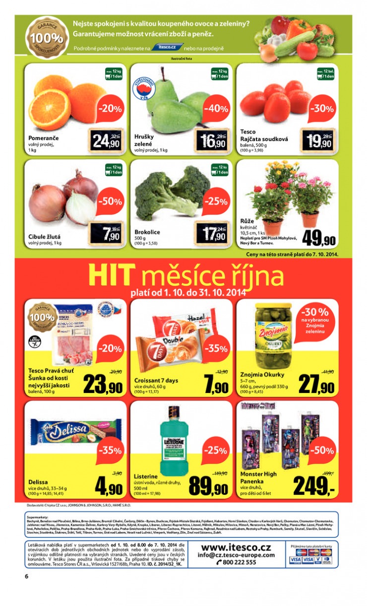 leták Tesco supermarkety od 1.10.2014 strana 1 leták Tesco supermarkety od 1.10.2014 strana 1