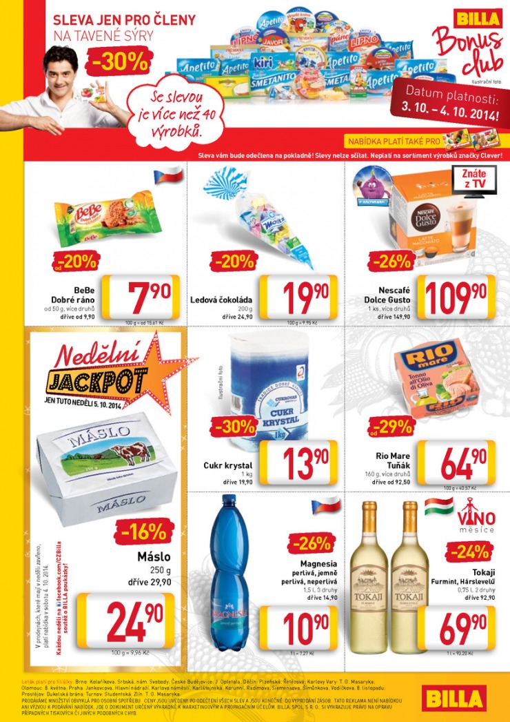 leták Billa malý od 1.10.2014 strana 1 leták Billa malý od 1.10.2014 strana 1