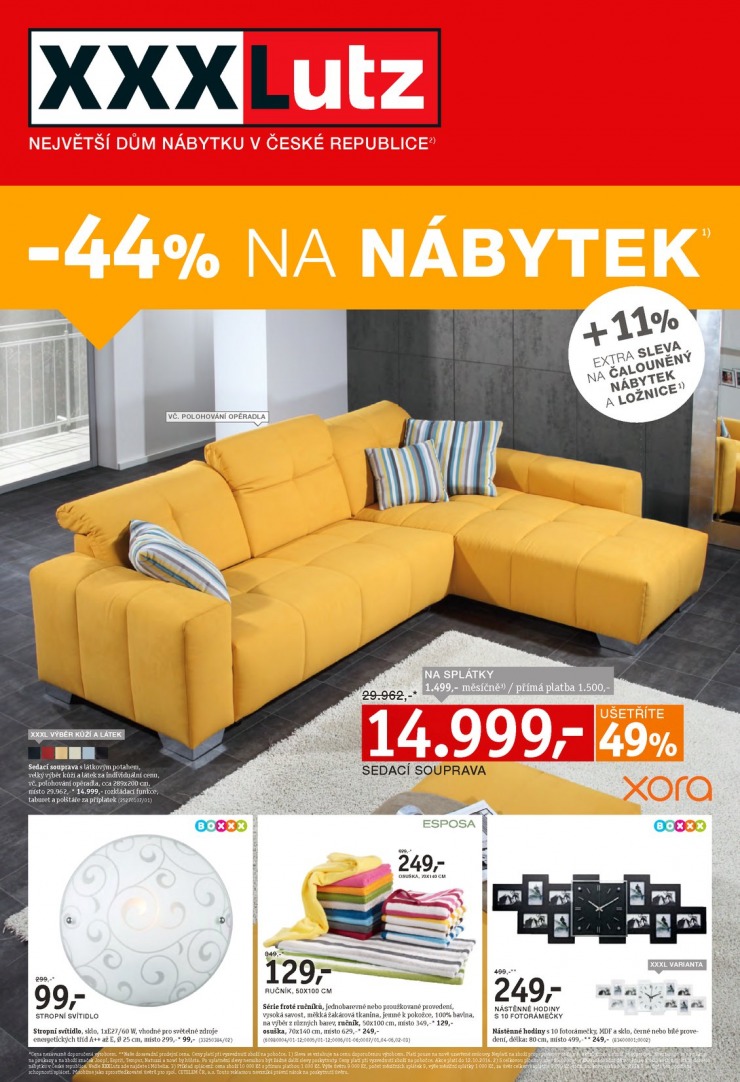 letk XXXLutz Aktuln prospekt od 29.9.2014 strana 1