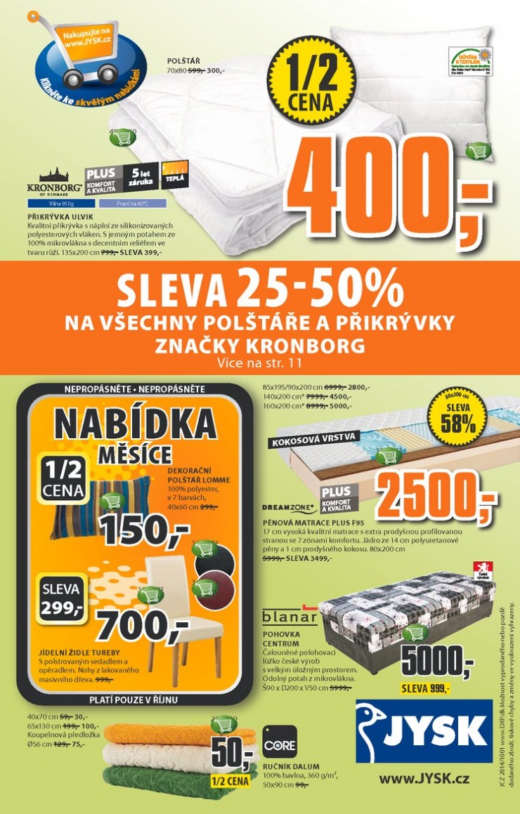 leták Jysk Nabídka týdne od 2.10.2014 strana 1 leták Jysk Nabídka týdne od 2.10.2014 strana 1