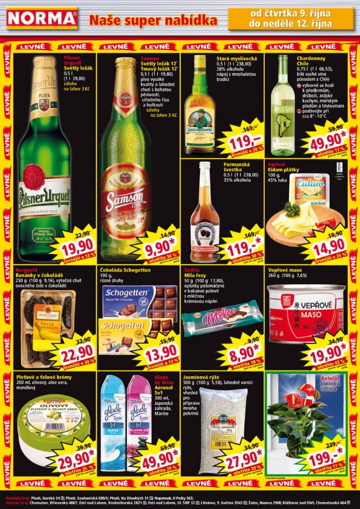 leták Norma Aktuální leták od 6.10.2014 strana 1 leták Norma Aktuální leták od 6.10.2014 strana 1