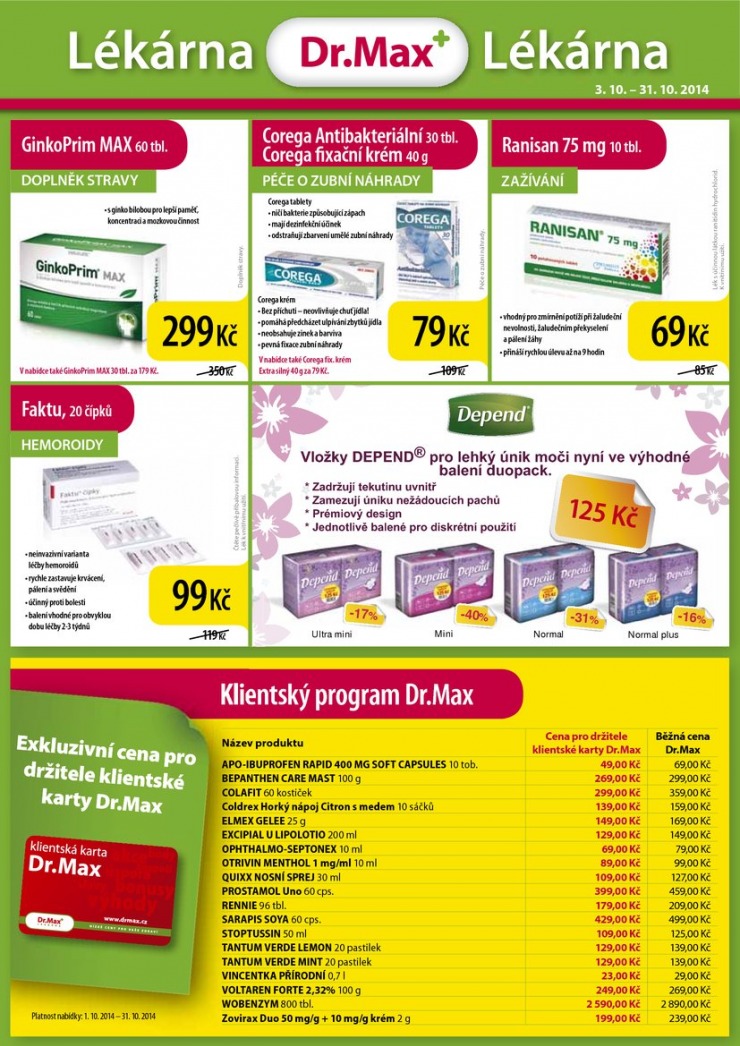 let�k Dr. Max l�k�rna Aktu�ln� let�k od 3.10.2014 strana 1