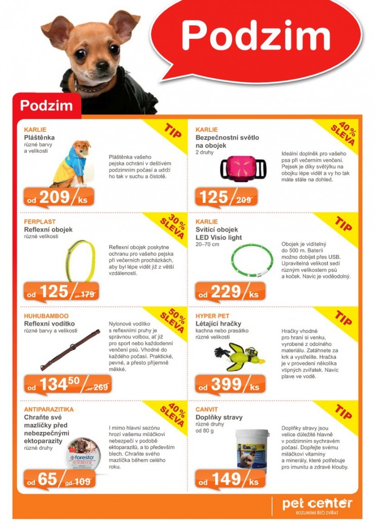 leták Pet Center Akční leták od 1.10.2014 strana 1 leták Pet Center Akční leták od 1.10.2014 strana 1