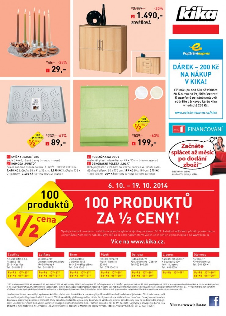 leták Kika Aktuální leták od 6.10.2014 strana 1 leták Kika Aktuální leták od 6.10.2014 strana 1