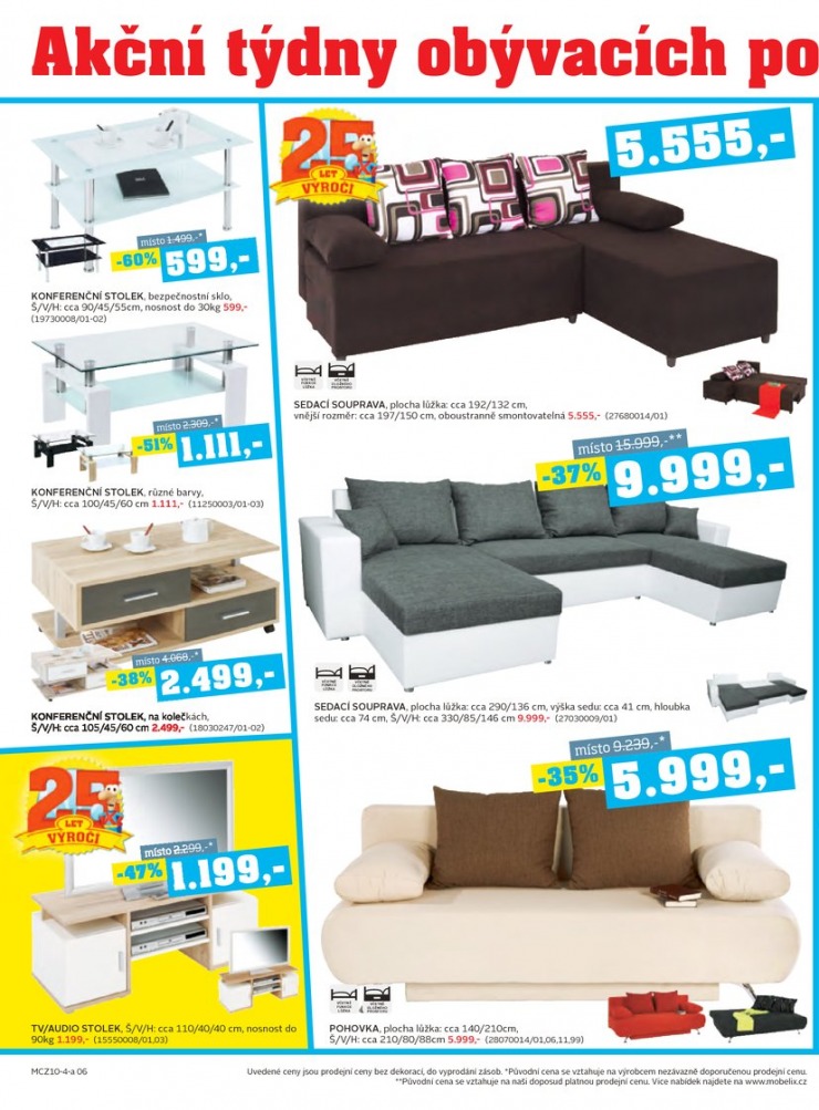 let�k Mobelix Aktu�ln� prospekt od 6.10.2014 strana 1