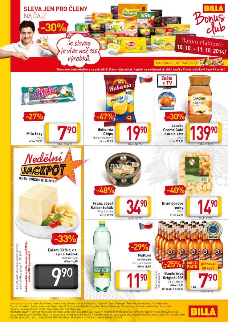 leták Billa malý od 8.10.2014 strana 1 leták Billa malý od 8.10.2014 strana 1