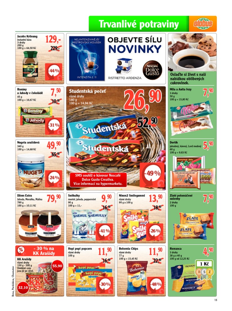 leták Globus Naše noviny od 9.10.2014 strana 1 leták Globus Naše noviny od 9.10.2014 strana 1