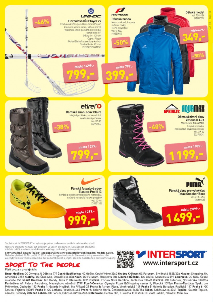 letk Intersport Aktuln letk od 16.10.2014 strana 1