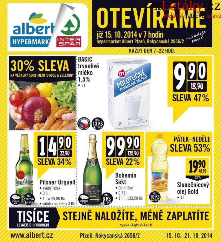 leták Albert Hypermarket leták - Plzeň strana 1 leták Albert Hypermarket leták - Plzeň strana 1