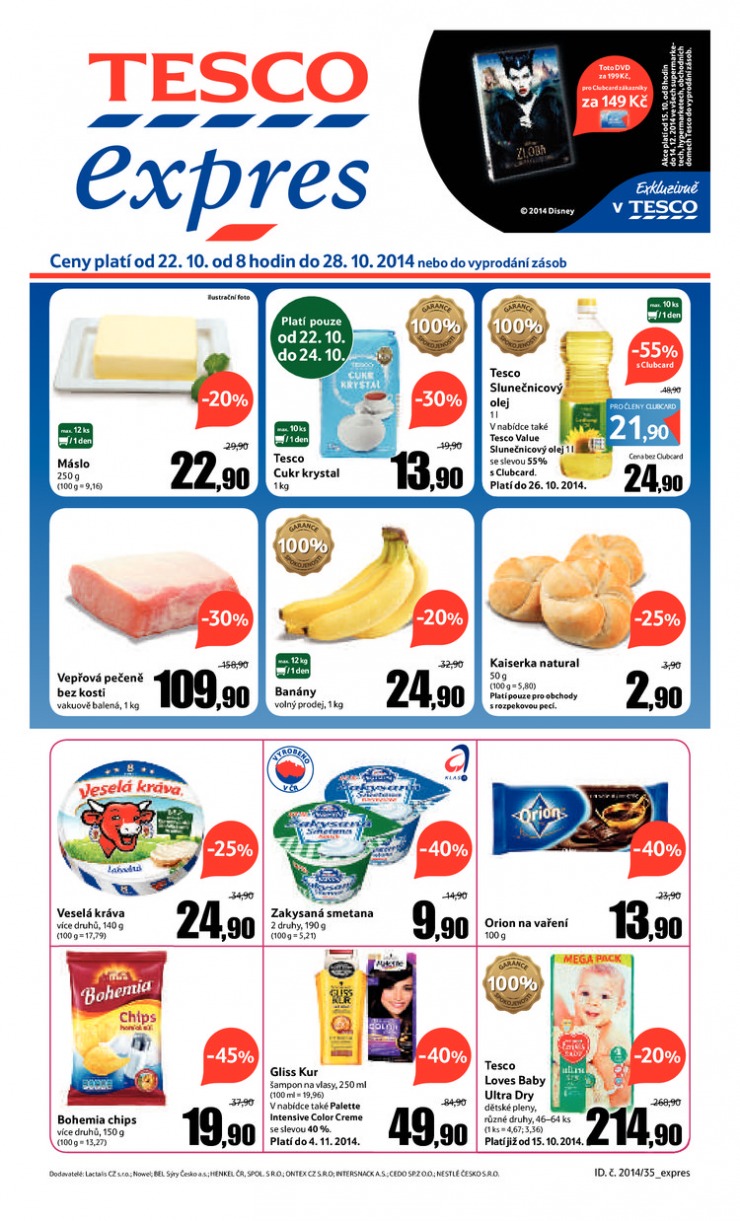 letk Tesco Expres obchody od 22.10.2014 strana 1